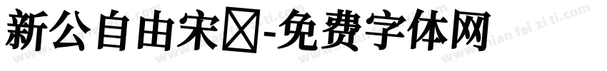 新公自由宋 字体转换